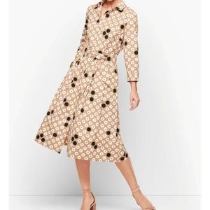 Talbots Dotted & Flowered Dress - size 6P